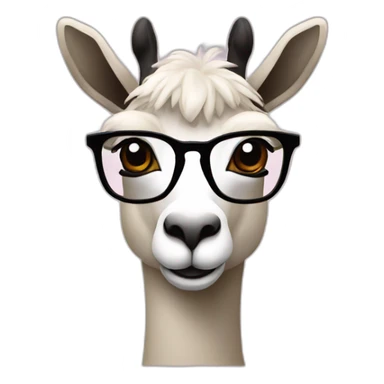 lama glasses sticker
