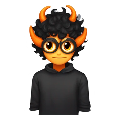 karkat vantas with orange nubby horns homestuck sticker