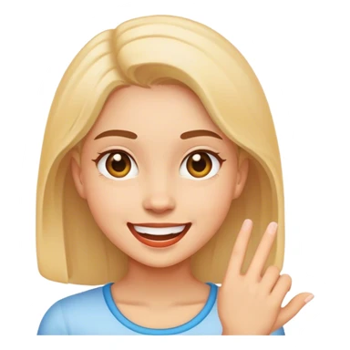 אנא צור אימוגי של ילדה שמחה sticker