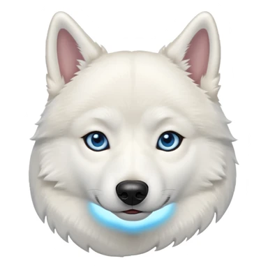 White husky Siberian with blue eyes dog sticker