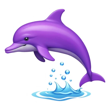Purple dolphin  sticker