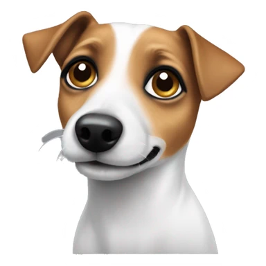 Small jack russel terrier with big dolly eyes as if underlined   sticker