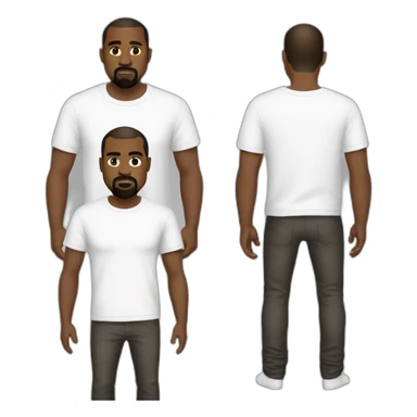kanye west white t shirt sticker