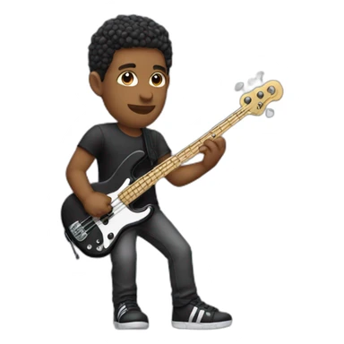 Bass player sticker