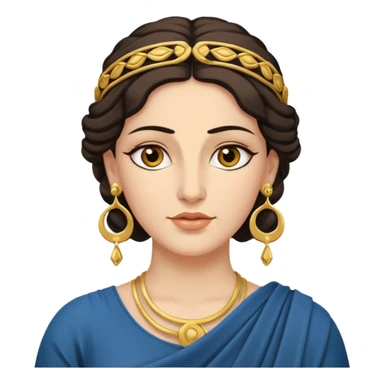 Ancient greek Women with Earrings sticker