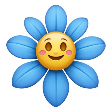 Emoji de flor azul sticker