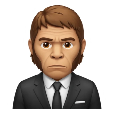 Neanderthal in suit sticker