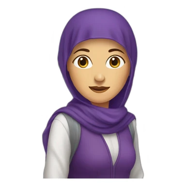 Armenian women in purple clothing in the bus station sticker