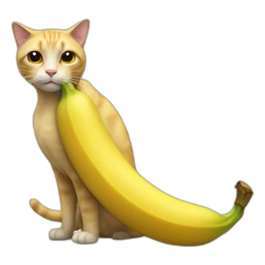 a cat that is a banana sticker