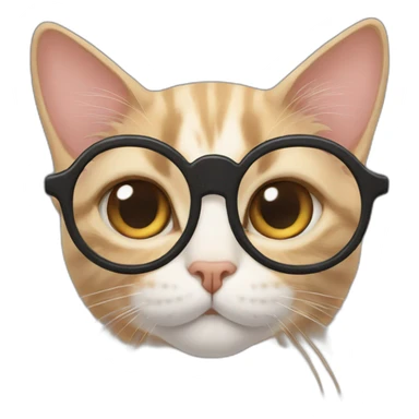 cat with harry potter glasses sticker