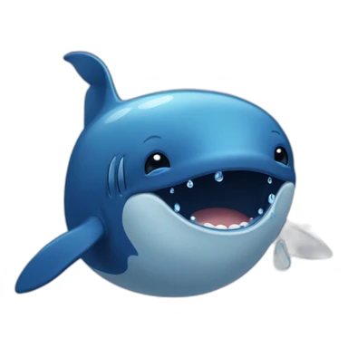 orcawhale crying tears of sadness sticker