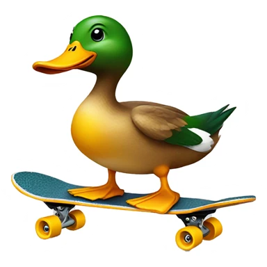 Duck riding a skateboard  sticker
