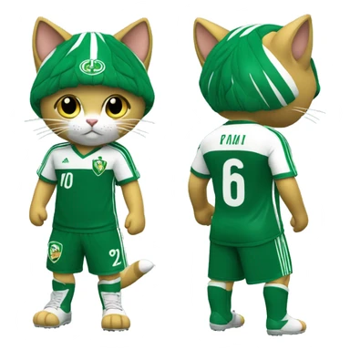 Gato com a camisa do Palmeiras   sticker