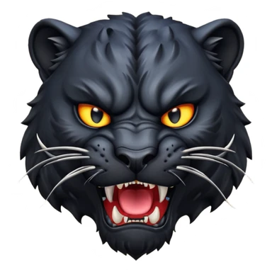 angry panther bust  sticker