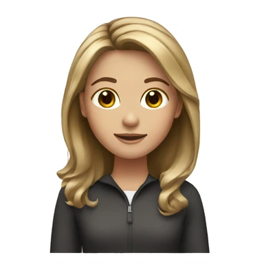 girl with brown hair and blonde highlights  sticker