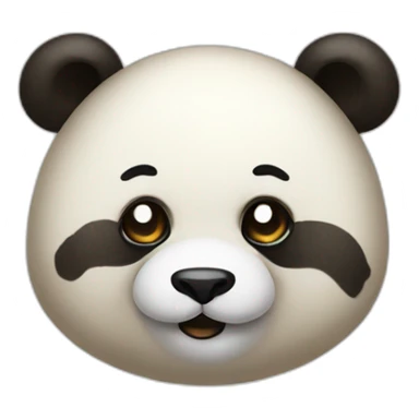 Panda with poop stains sticker