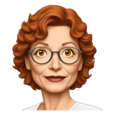 actor susan sarandon cartoon wearing tee sticker
