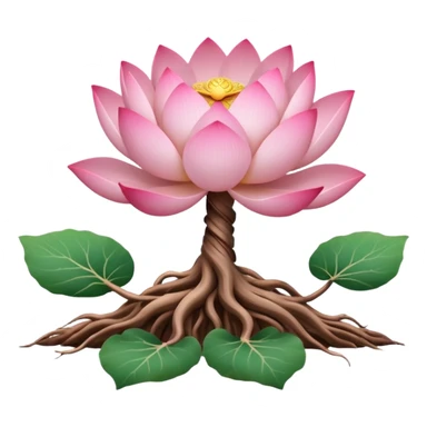 Roots and lotus sticker