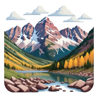 “Maroon bells” mountains sticker