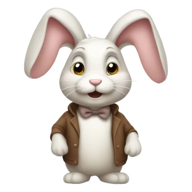 bunny who makes a notice sticker