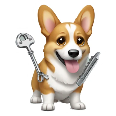 Corgi with lock pick  sticker