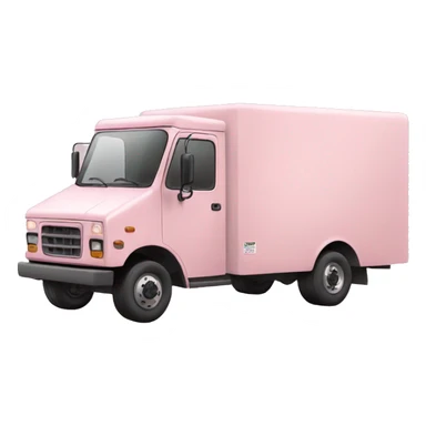 light pink delivery truck sticker