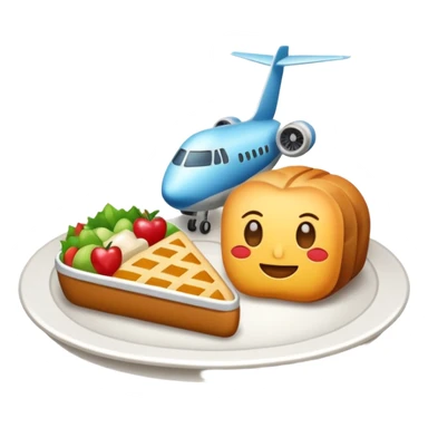 luxury plane food sticker