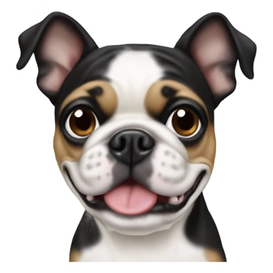 Boston terrier pug mixed breed sticker
