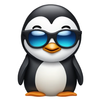 penguin with shades sticker