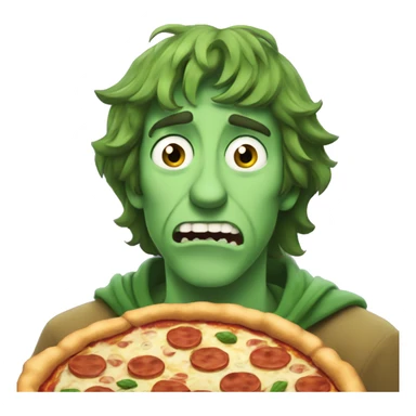 Shaggy rogers scared of pizza sticker