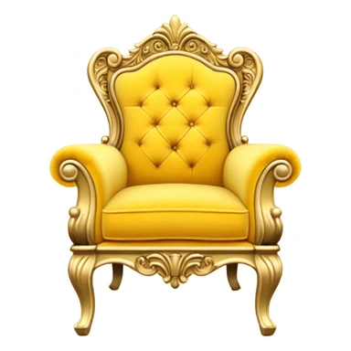 A yellow throne chair sticker