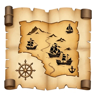 treasure map sticker