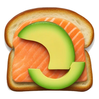 Avacado salmon toast sticker