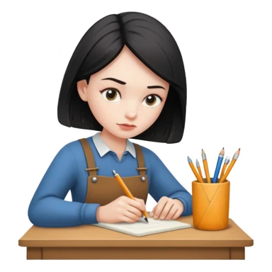 A person crafting content/storyteller  sticker