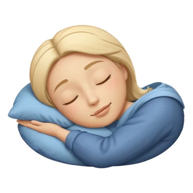 face with a gentle smile and Zzz above the head, sleeping, classic emoji style sticker