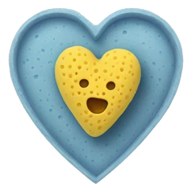 sponge in heart shape sticker