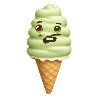 Pistachio ice cream sticker