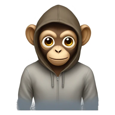 monkey with a hoodie sticker