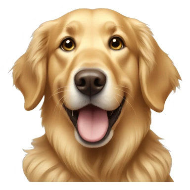 Silly golden retriever sticker