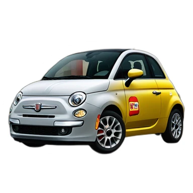 Dirty diesel fiat 500 at a McDonald’s drive through sticker