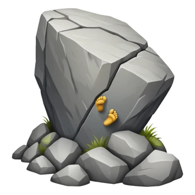 Foot kicking a rock sticker