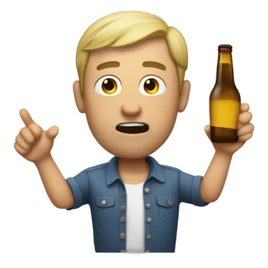 Drunk man talking and talking  sticker