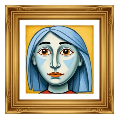  picasso painting frame sticker
