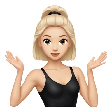 sport dancer in black leotards who talk sticker