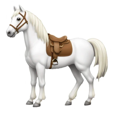 Caballo blanco sobre sus patas traseras sticker