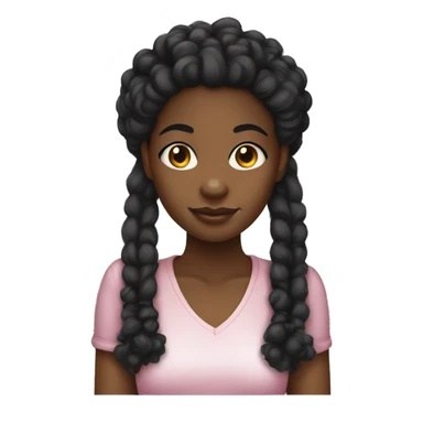 Black girl with Afro pigtails  sticker