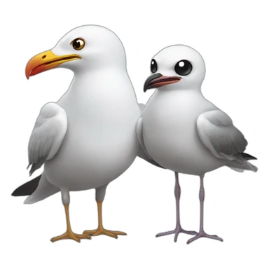 Seagulls and a spider sticker