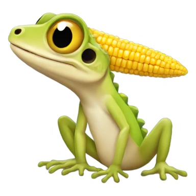 Gecko with corn sticker