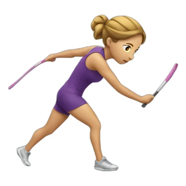 woman javelin throw sticker