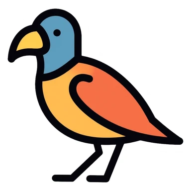 simple bird silhouette sticker